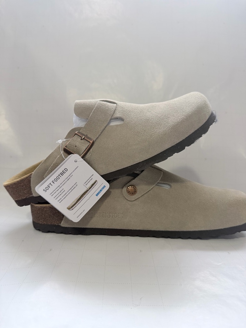 Birkenstock Beige Suede Slip-On Clog - Picture 5 of 5